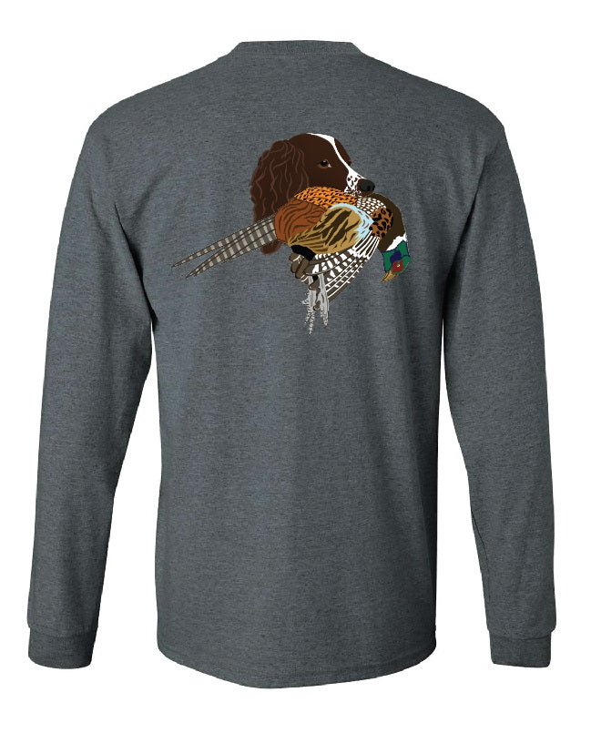 Springer Spaniel with Pheasant Long Sleeve T-Shirt