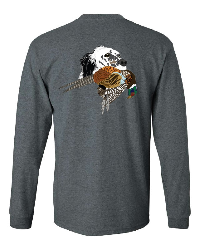 English Setter with Pheasant Long Sleeve T-Shirt