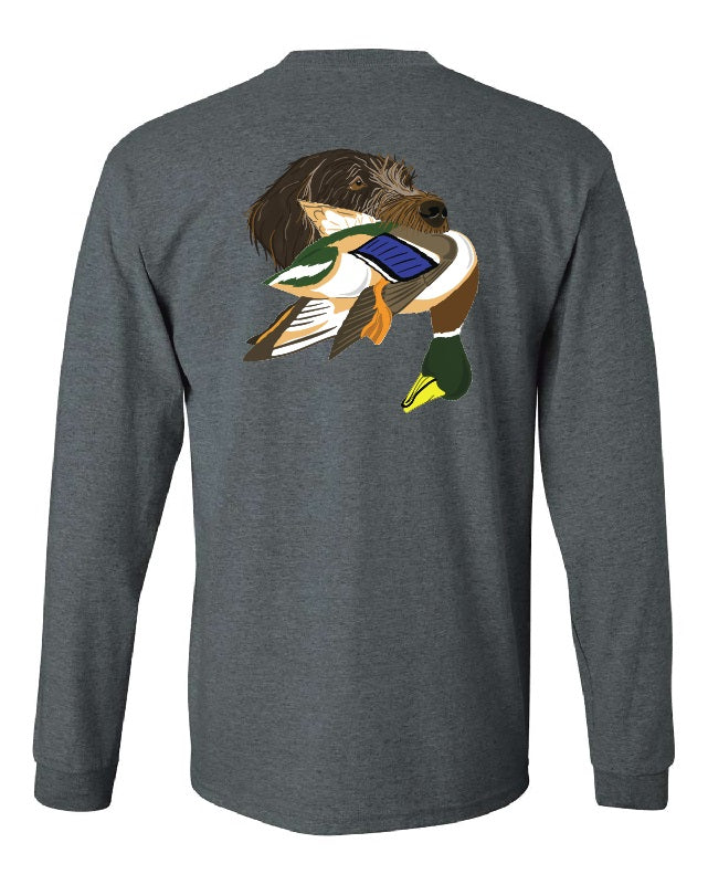 Griffon with Mallard Duck Long Sleeve T-Shirt