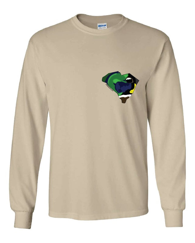 German with Wirehaired Pointer with Mallard Duck Long Sleeve T-Shirt