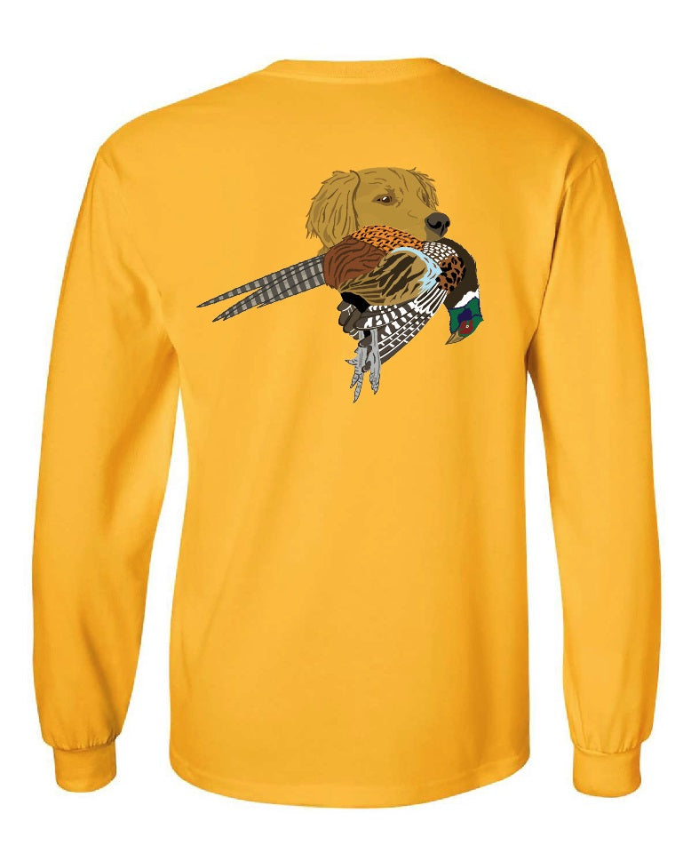Golden Retriever with Pheasant Long Sleeve T-Shirt