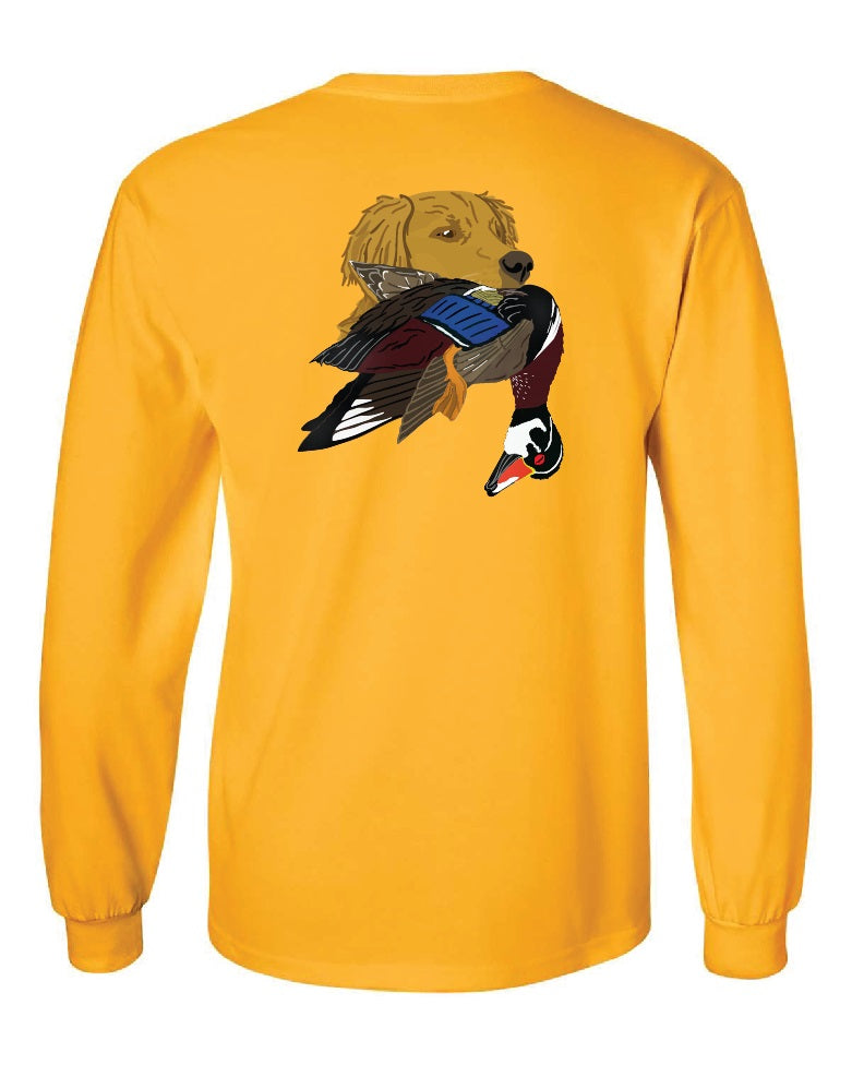 Golden Retriever with Wood Duck Long Sleeve T-Shirt