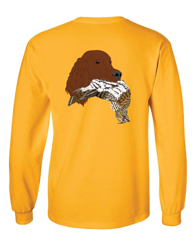 Irish Setter with Grouse Long Sleeve T-Shirt