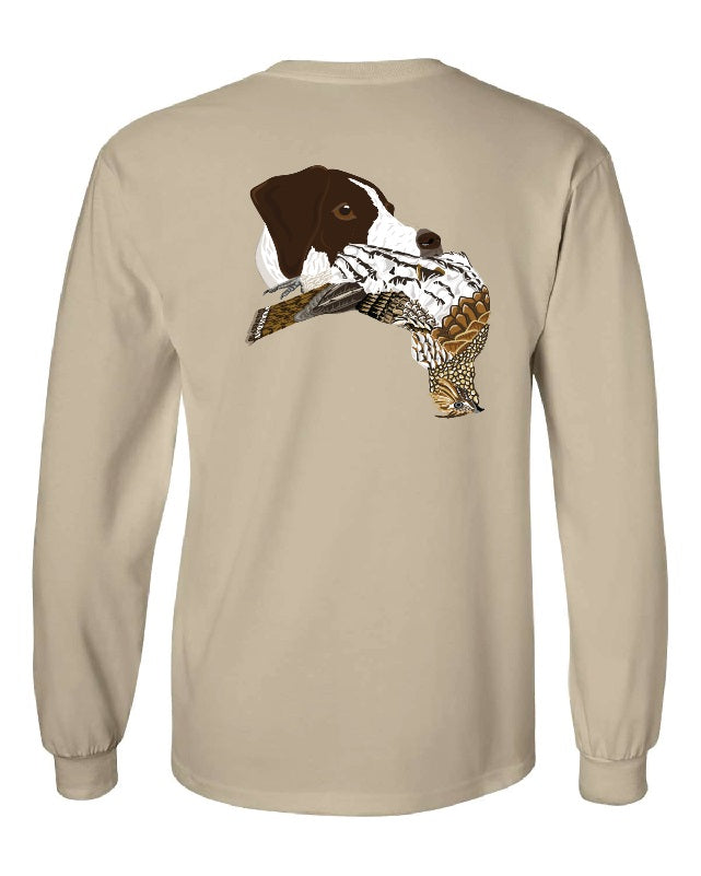 German Shorthaired Pointer with Grouse Long Sleeve T-Shirt