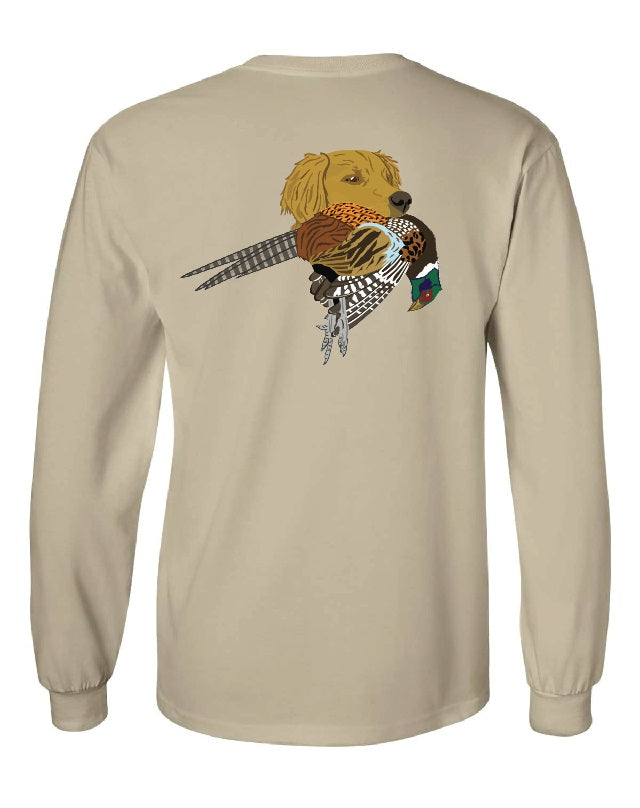 Golden Retriever with Pheasant Long Sleeve T-Shirt