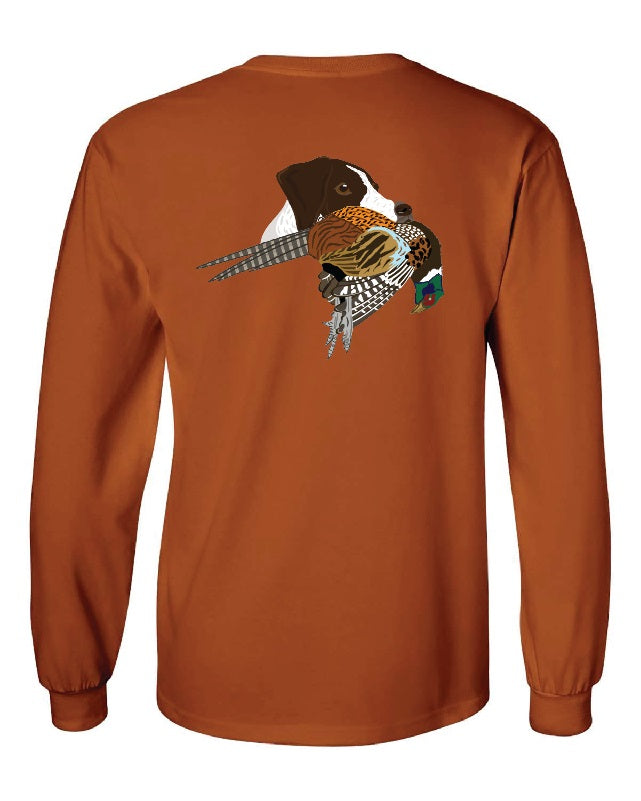 German Shorthaired Pointer with Pheasant Long Sleeve T-Shirt