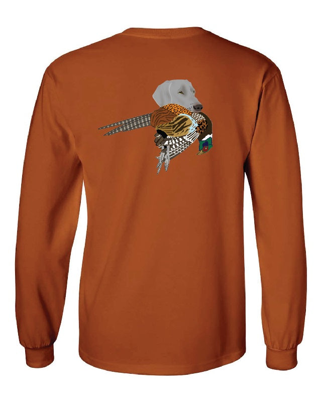 Weimaraner with Pheasant Long Sleeve T-Shirt